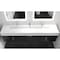 Castello Usa Nile 84-inch Black Vanity Set with White Top and Chrome Handles CB-MC-84BLK-CHR-2053-WH - alternate 3